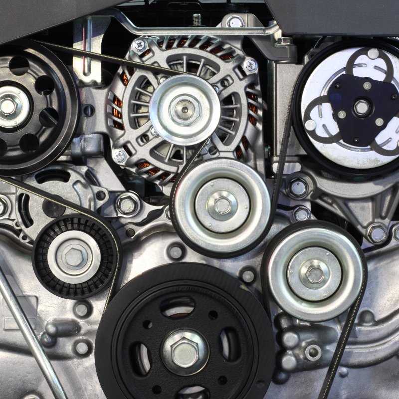 close-up of a car's engine